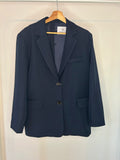 Oversized Split Blazer- Navy