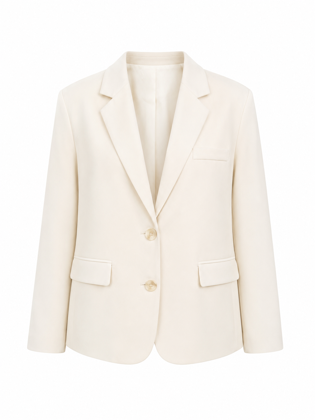 Oversized Split Blazer - Wit