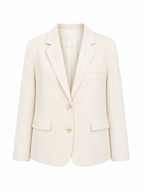 Oversized Split Blazer - Wit