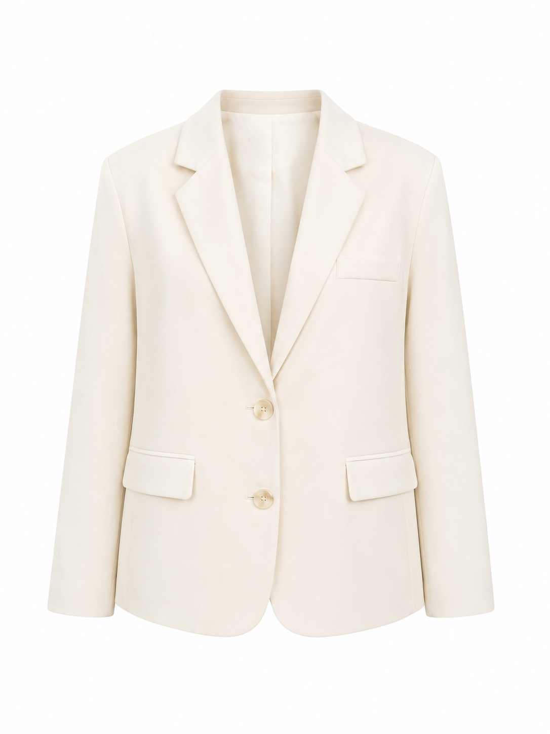 Oversized Split Blazer - Wit