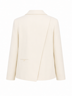 Oversized Split Blazer - Wit